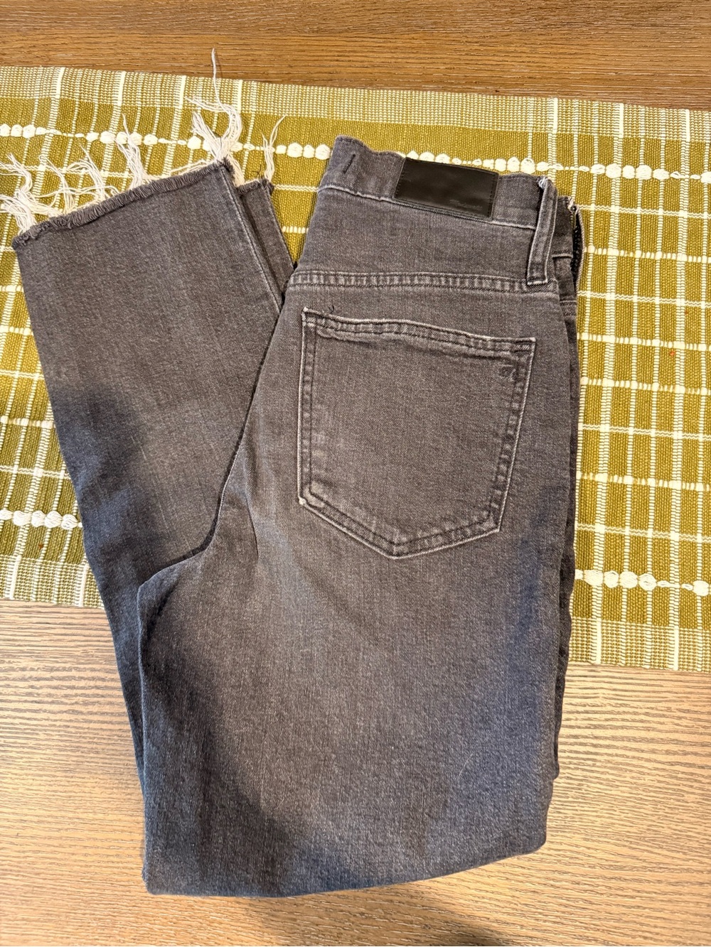 Madewell The Perfect Vintage Crop Jeans Faded Black Gray Size 25 High Rise